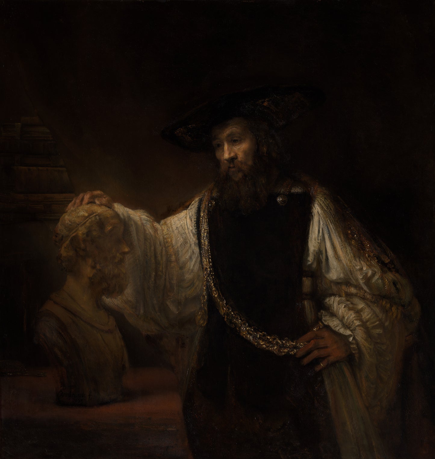 Aristóteles con un Busto de Homero - Rembrandt (113 x 119cm)