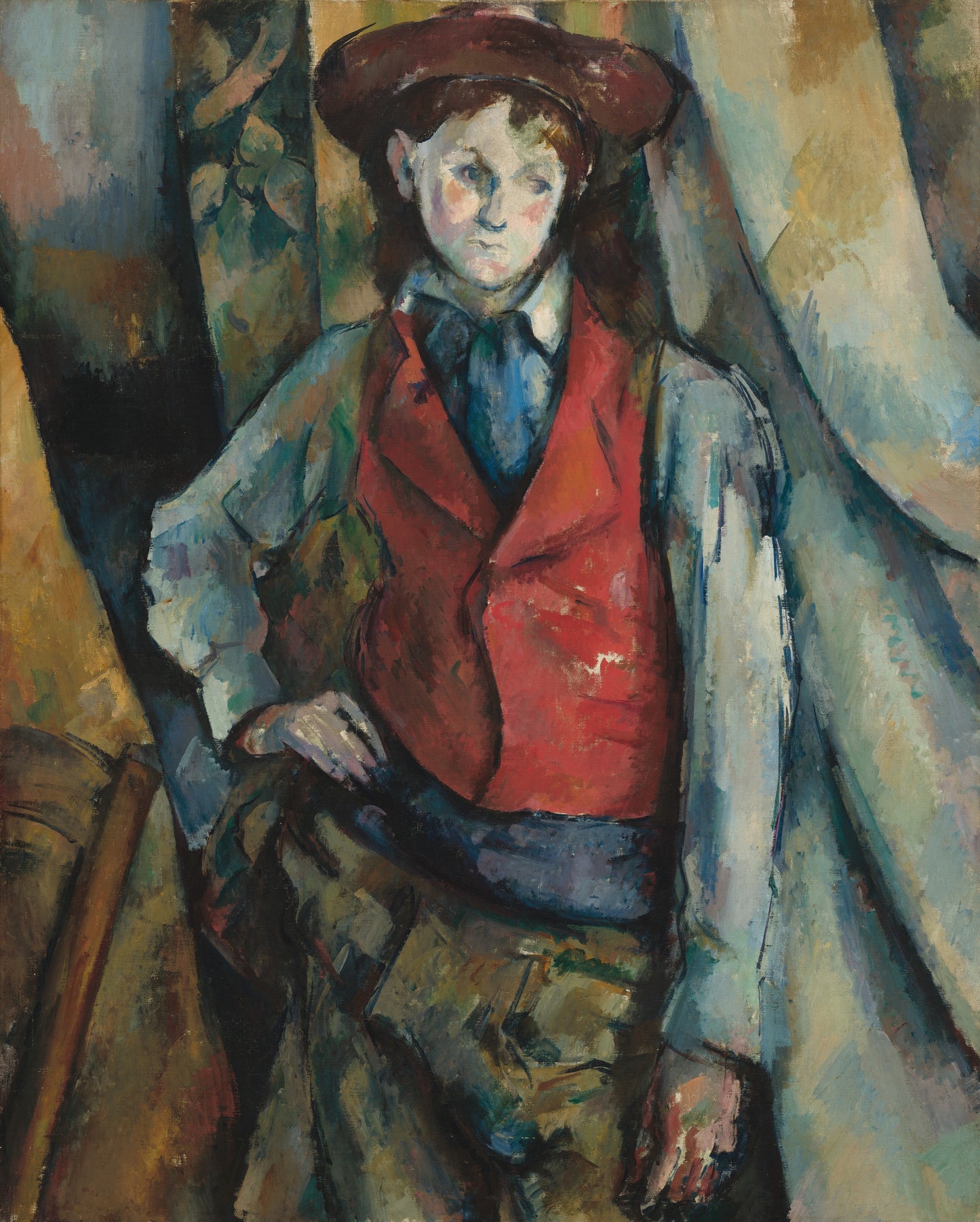 Niño con Chaleco Rojo - Paul Cézanne (145 x 115cm)