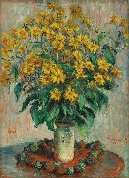 Flores de Alcachofa de Jerusalén - Claude Monet (104 x 144cm)