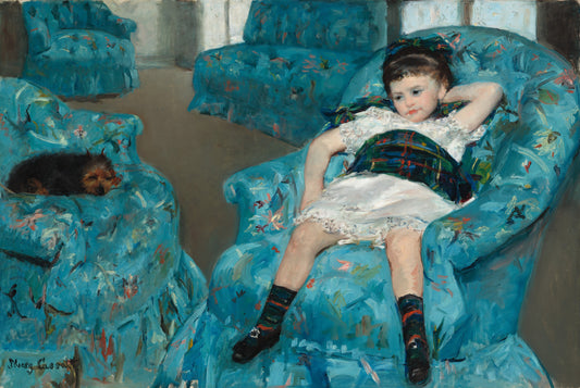 Niña Pequeña en un Sillón Azul - Mary Cassatt (144 x 96cm)