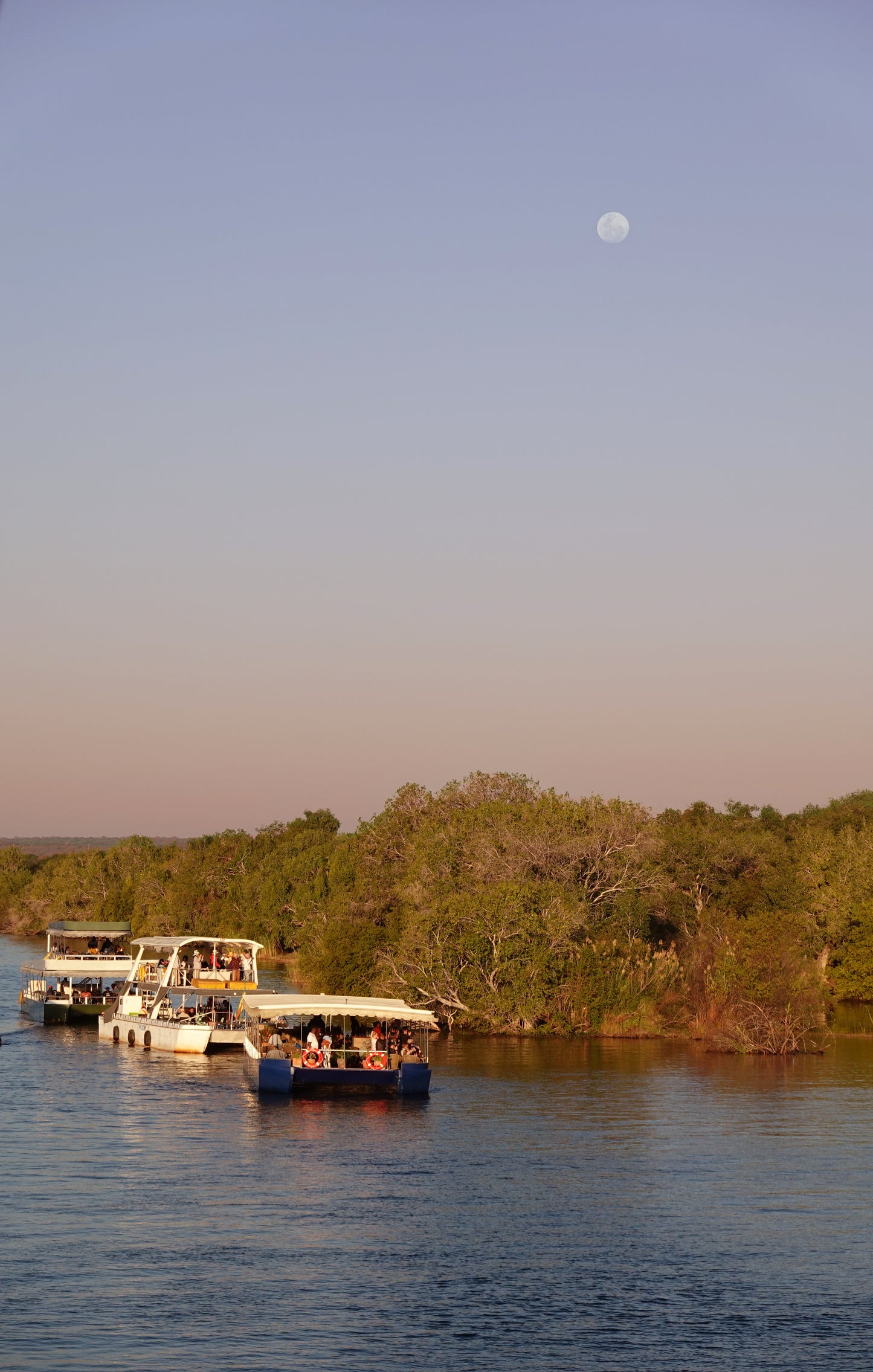 Navegando Bajo la Luna en el Río Zambesi