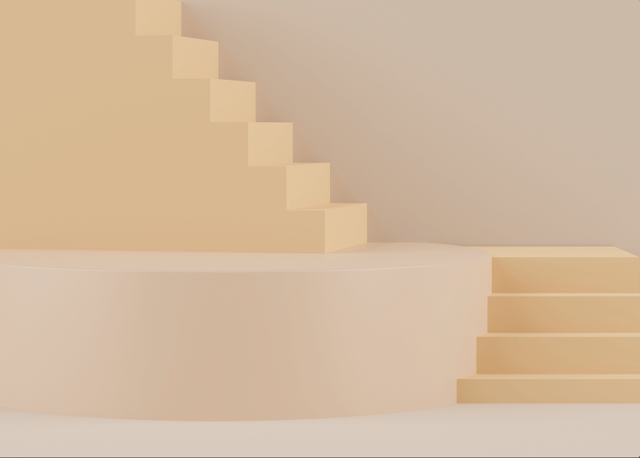 Escalera Abstracta en Tonos Beige